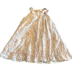Rachel Ashwell Dress Girls 5T Pink Floral Sundress Ruffle Prairie cotton lined